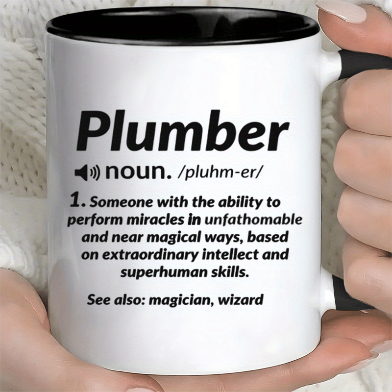 Magical Plumber Gift Ceramic Black Mug