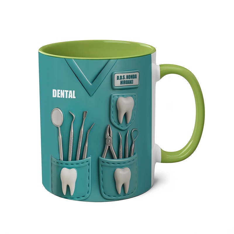 Dentist Tools Design Coffee Mug Dental Lover Gift Cup