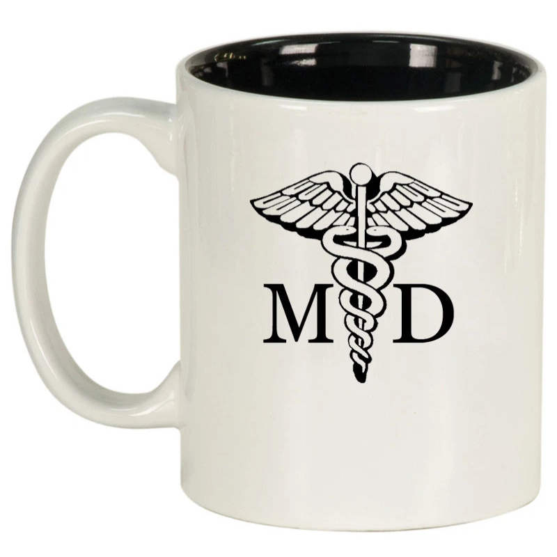 Ceramic Coffee Tea Mug Glass Cup MD Medical Doctor
