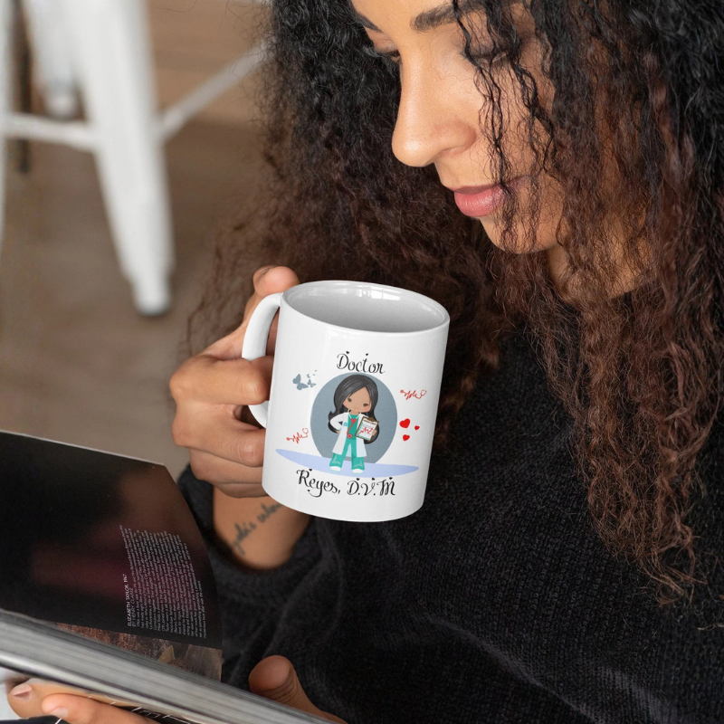 Female Doctor Coffee Mug Personalized-Personalized Doctor Gift-Medical School