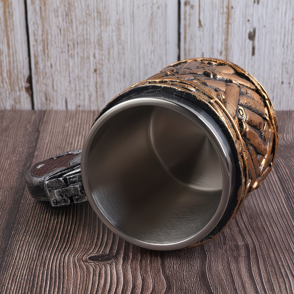 ] 3D Realistic Printed Stainless Steel Mug | Creative Handle, Durable And Reusable Coffee Cup