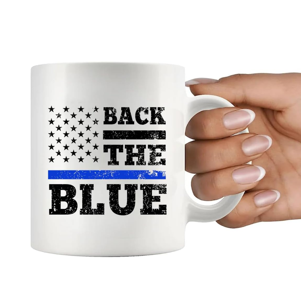 11 oz Ceramic Police Officer Appreciation Flag Coffee Mug Law Enforcement Drinkware
