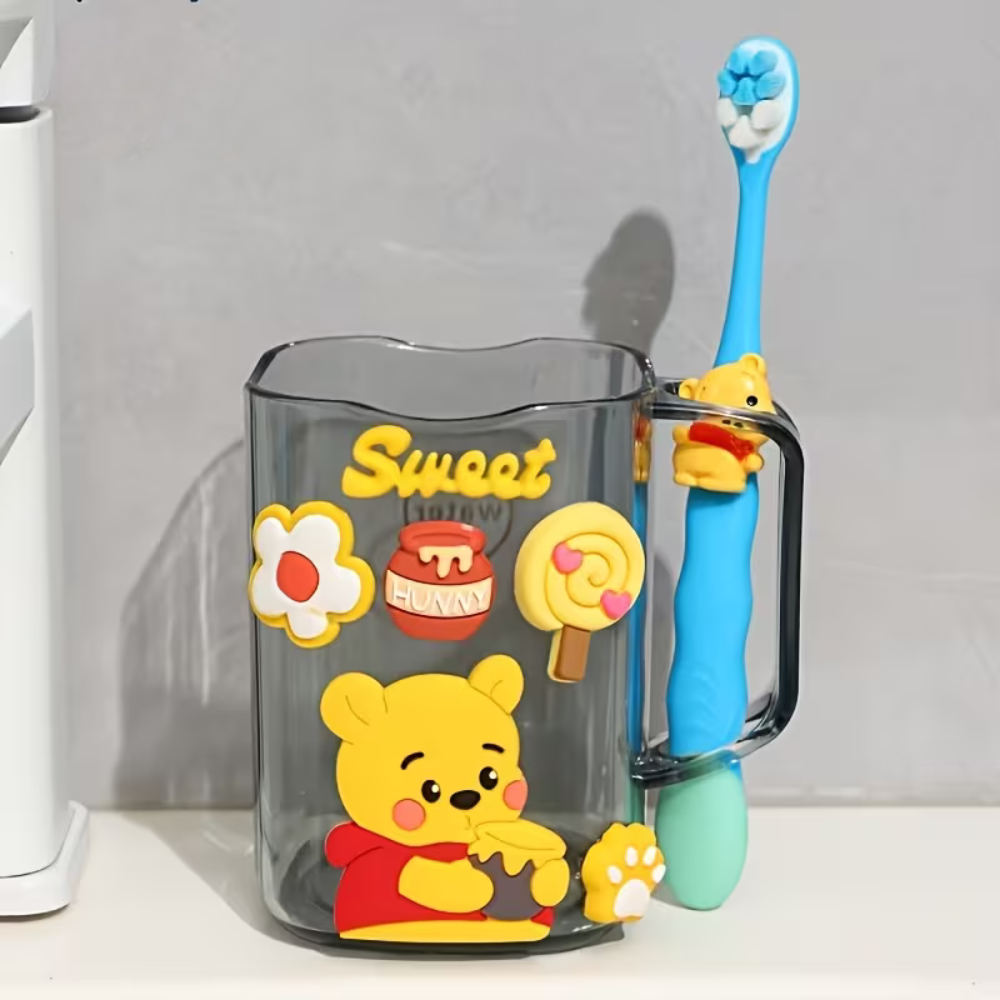 1 Piece Cartoon Mickey And Minnie Toothbrush Set With Mug 