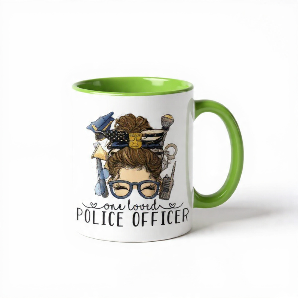 11oz Ceramic Police Officer Print Coffee Mug