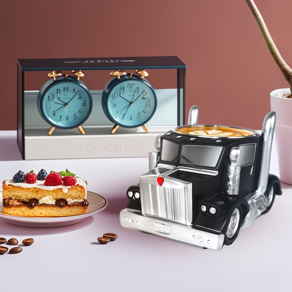 Handmade Semi Truck Shaped Coffee Mug for Truck Drivers