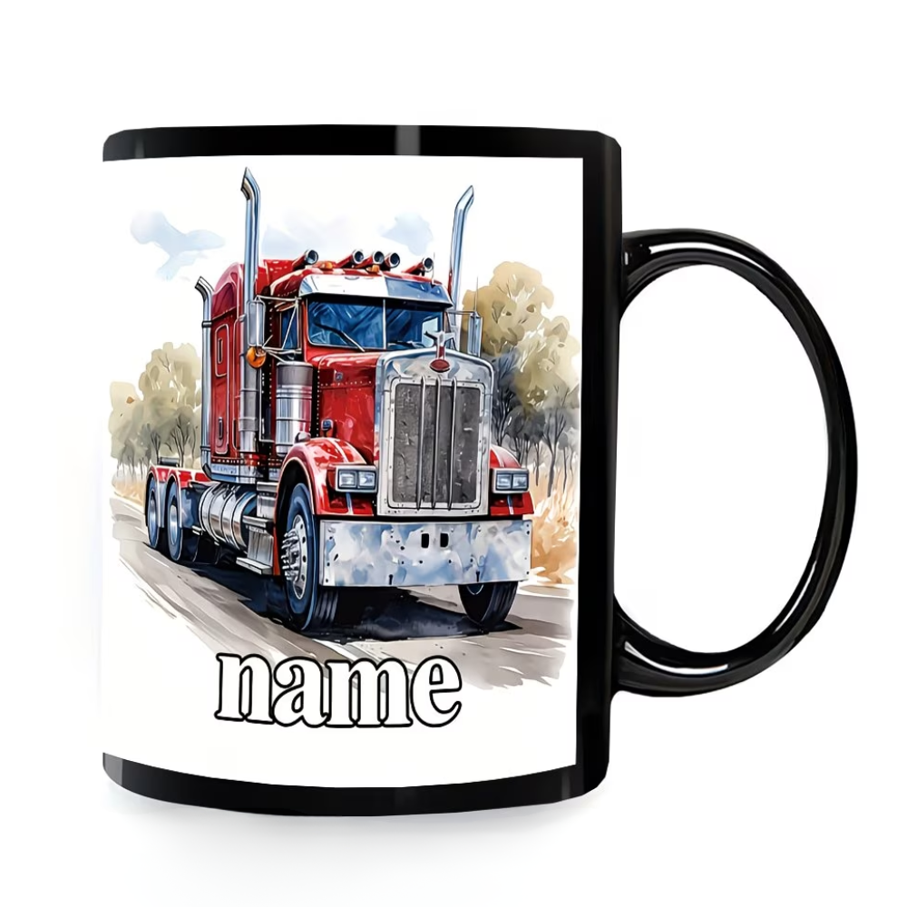 11oz Personalized Cartoon Truck Ceramic Coffee Mug
