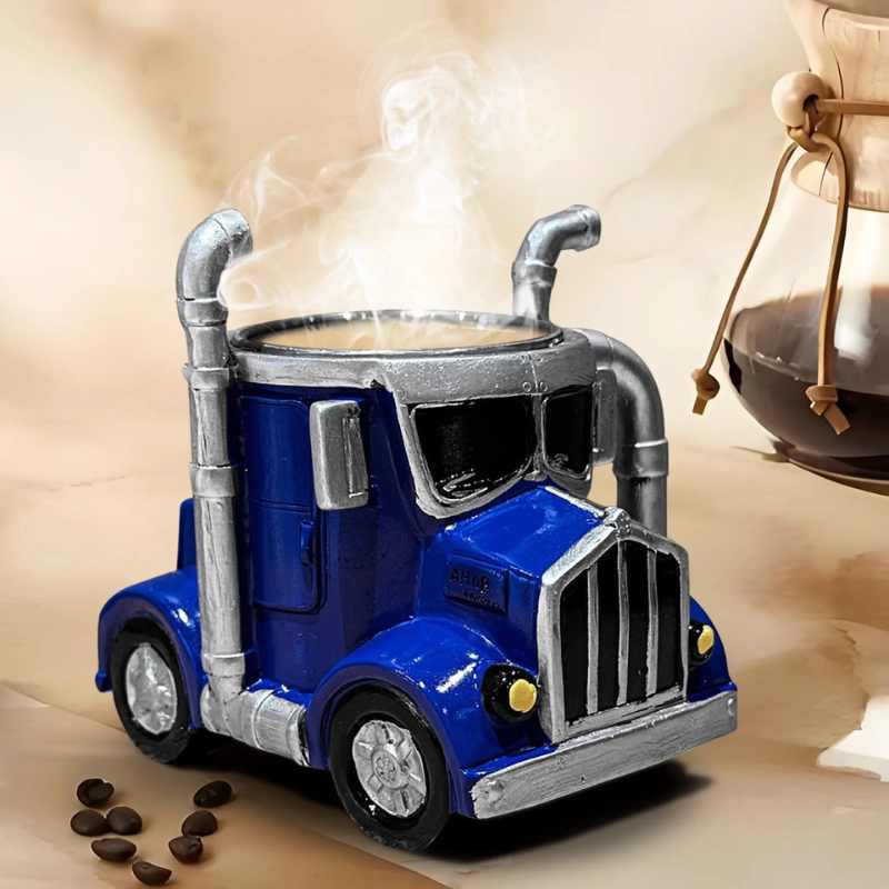 Steadline Handcrafted Semi Truck Shaped Ceramic Coffee Mug 350ml Capacity