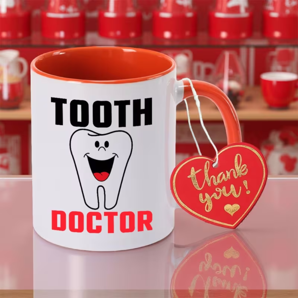 1pc Mystery Doctor Funny Tooth Logo Ceramic Mug 