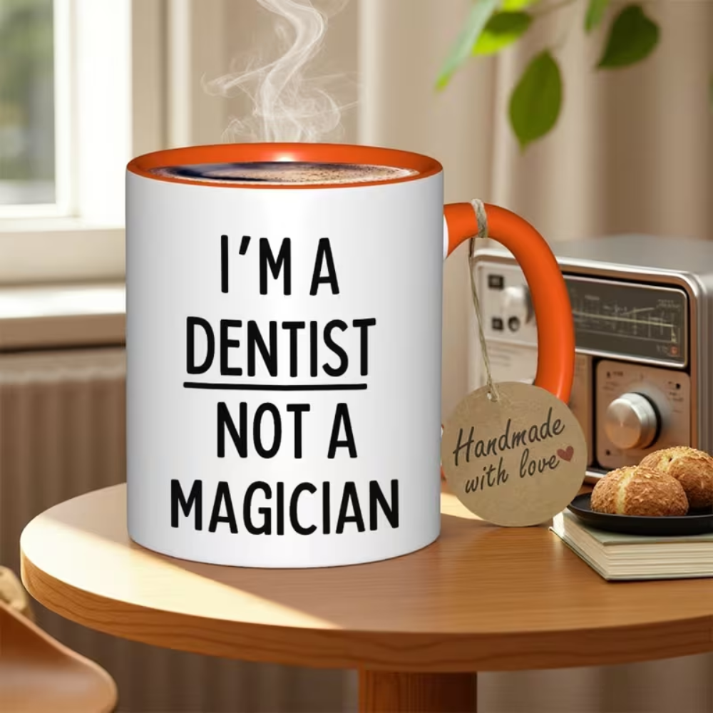 DAYSFunny Dentist Mug "I'm a Dentist Not a Magician" -