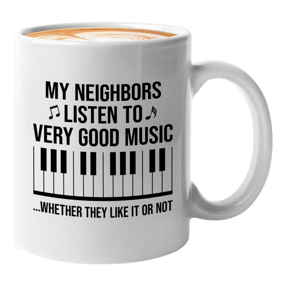 88 Keys Piano Player Themed Musician Coffee Mug