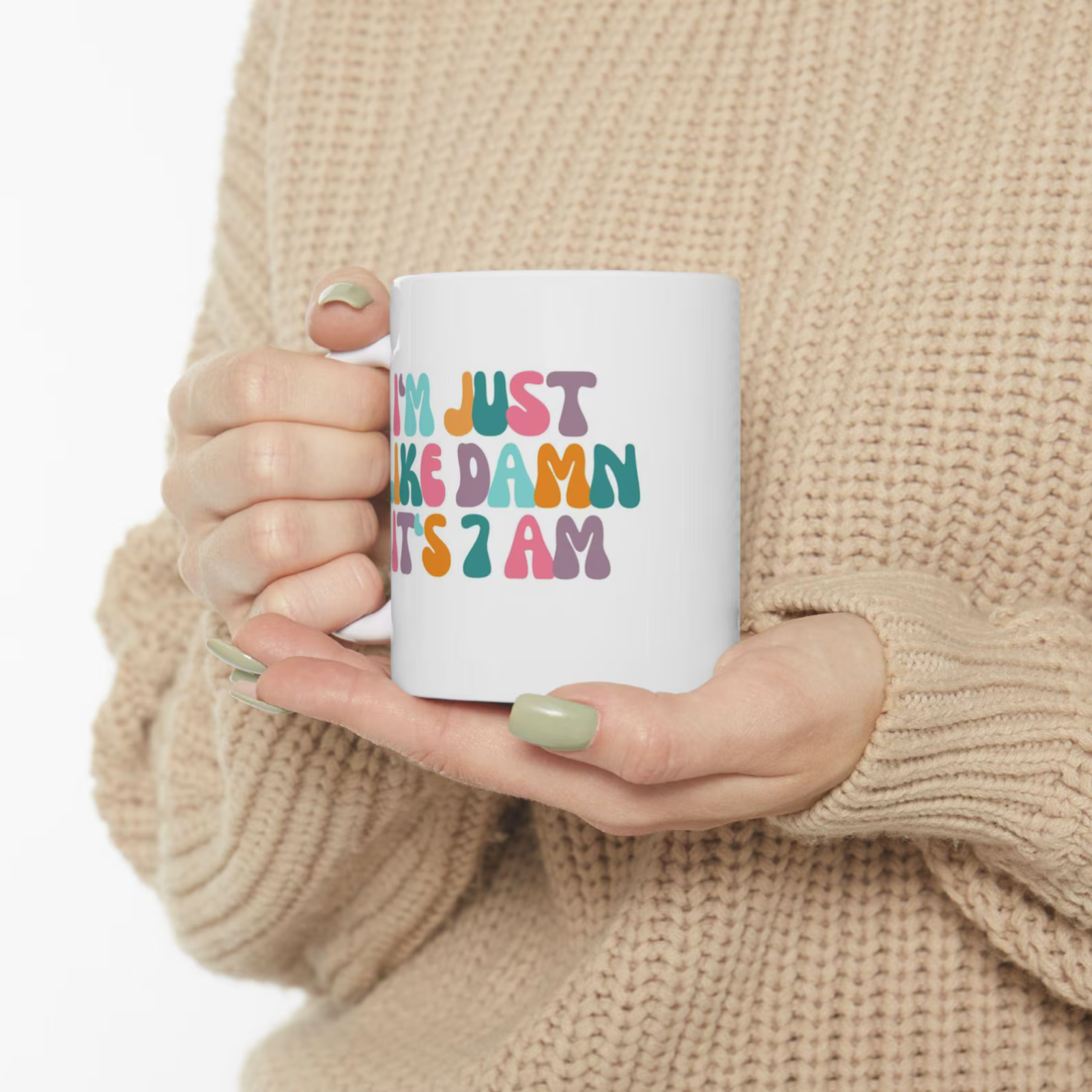 Its 7am Typography Printed Ceramic Mug
