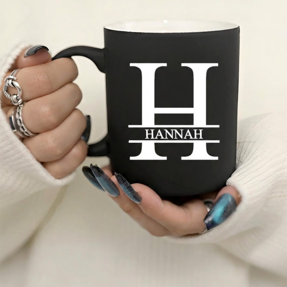 Personalized Letter Ceramic Mug Custom Design