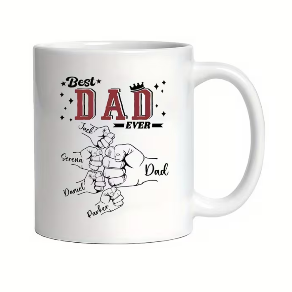 Personalized Photo Coffee Mug for Dad Custom Text Ceramic Drinkware