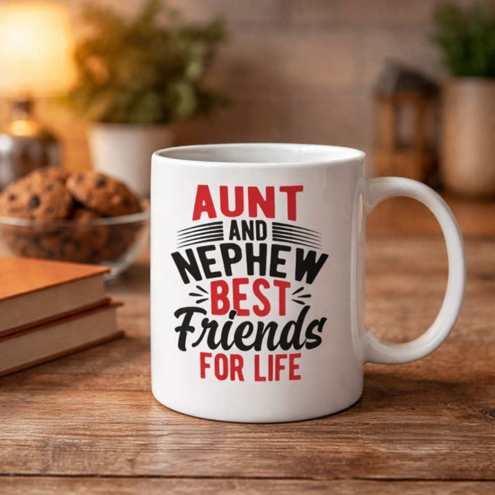 11 oz Ceramic Aunt and Nephew Best Friends Coffee Mug Novelty Drinkware