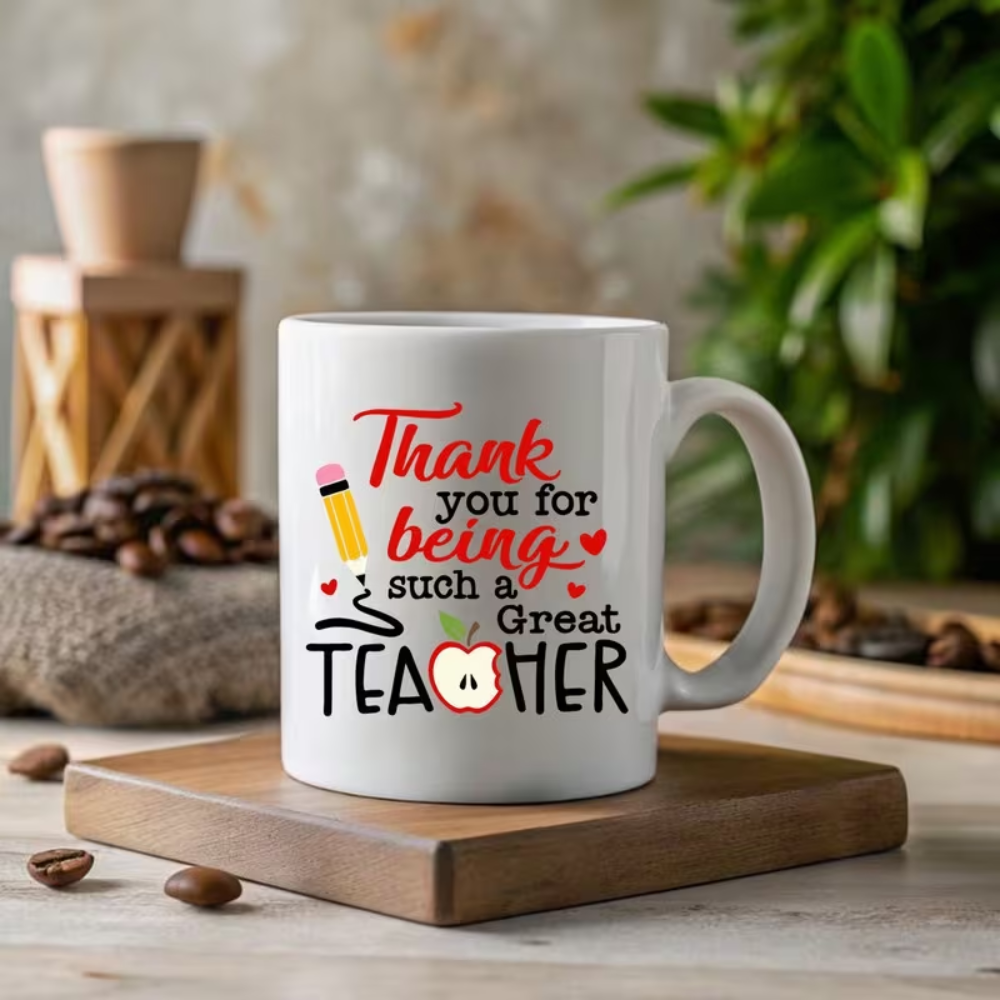 1pc, 11oz ceramic mug, coffee cup, the best teacher gift. 
