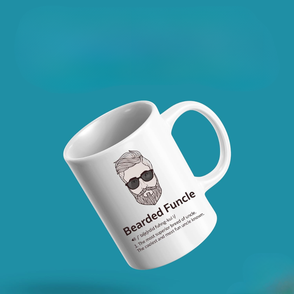 15 oz Ceramic Bearded Funcle Definition Coffee Mug Funny Drinkware
