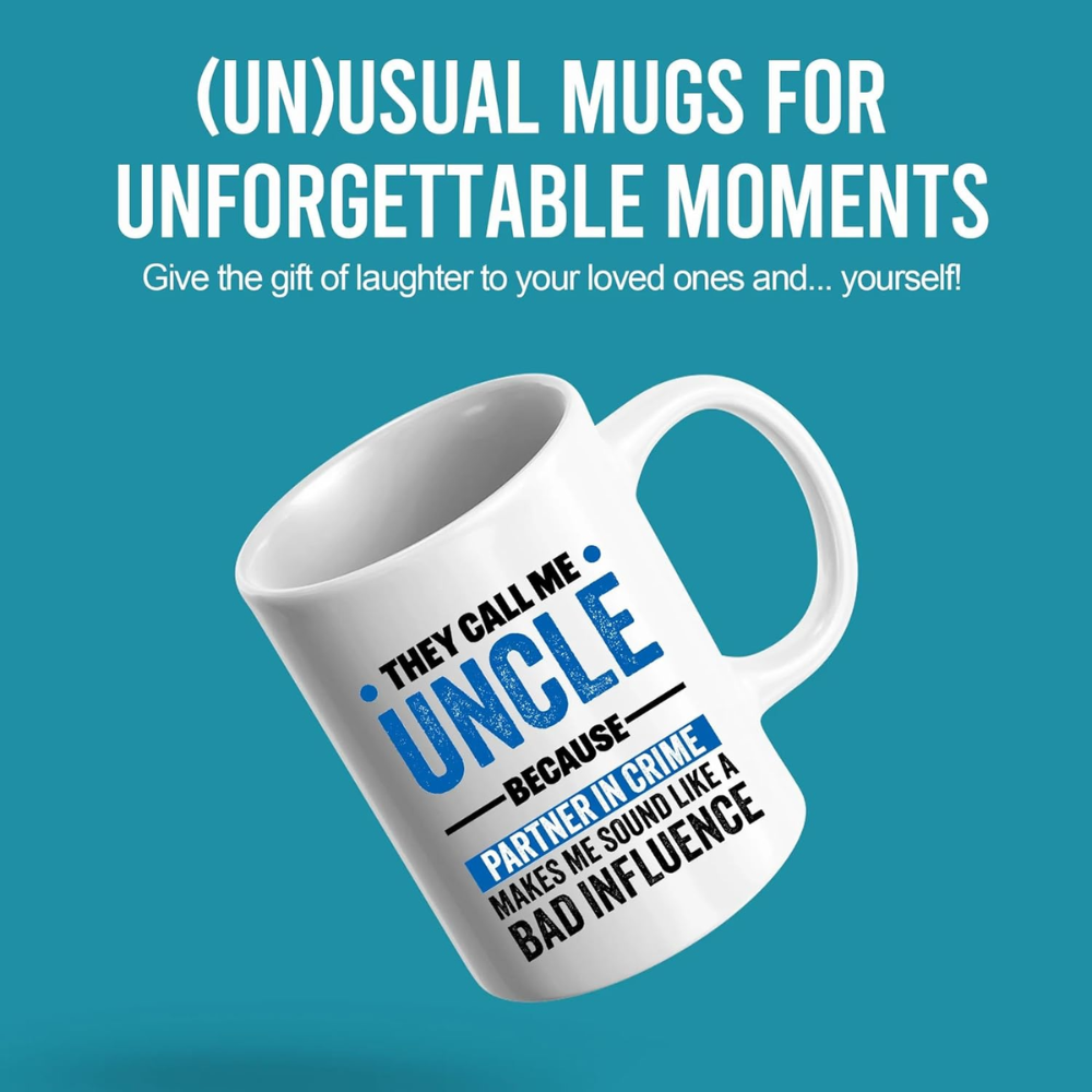 11 oz Ceramic Uncle Partner in Crime Coffee Mug Novelty Drinkware