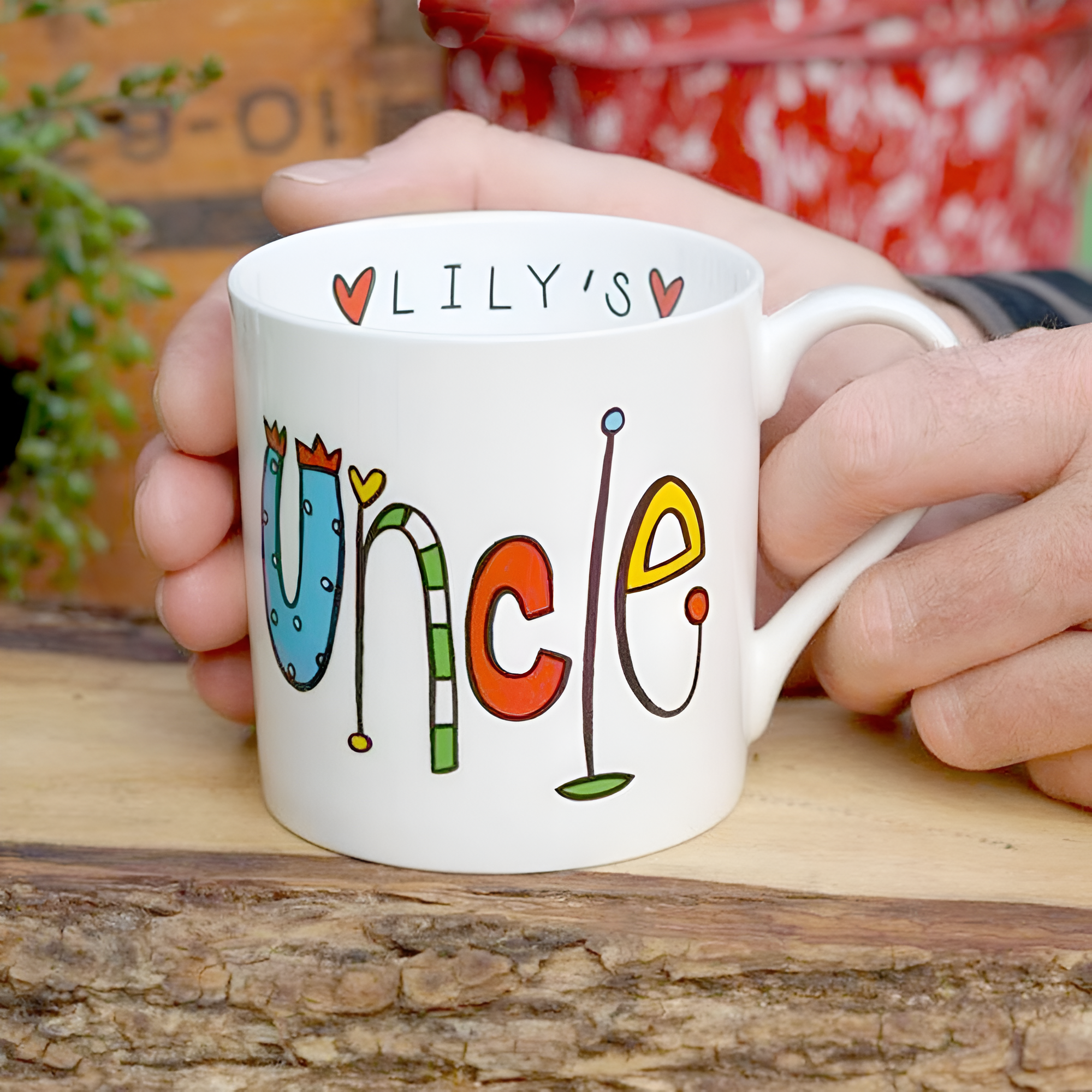 Personalized Uncle Name Ceramic Coffee Mug
