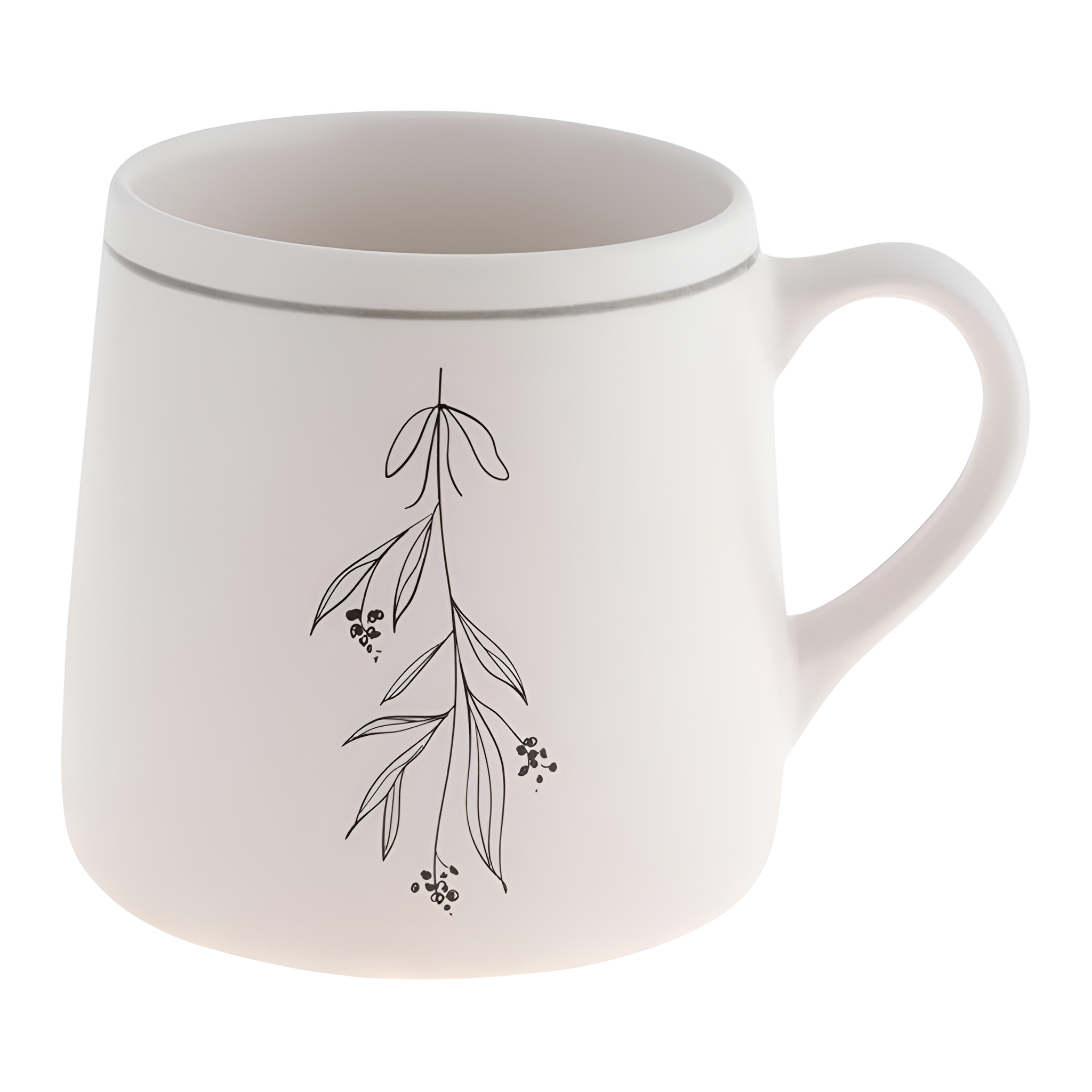 Winter Stoneware Mug With Seasonal Design