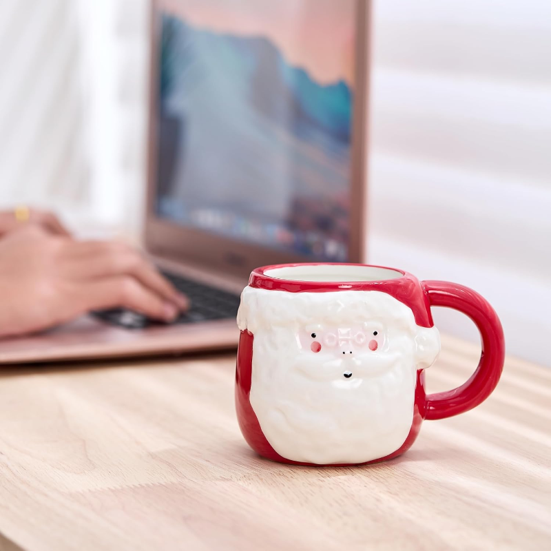 12oz Santa Themed Christmas Mugs