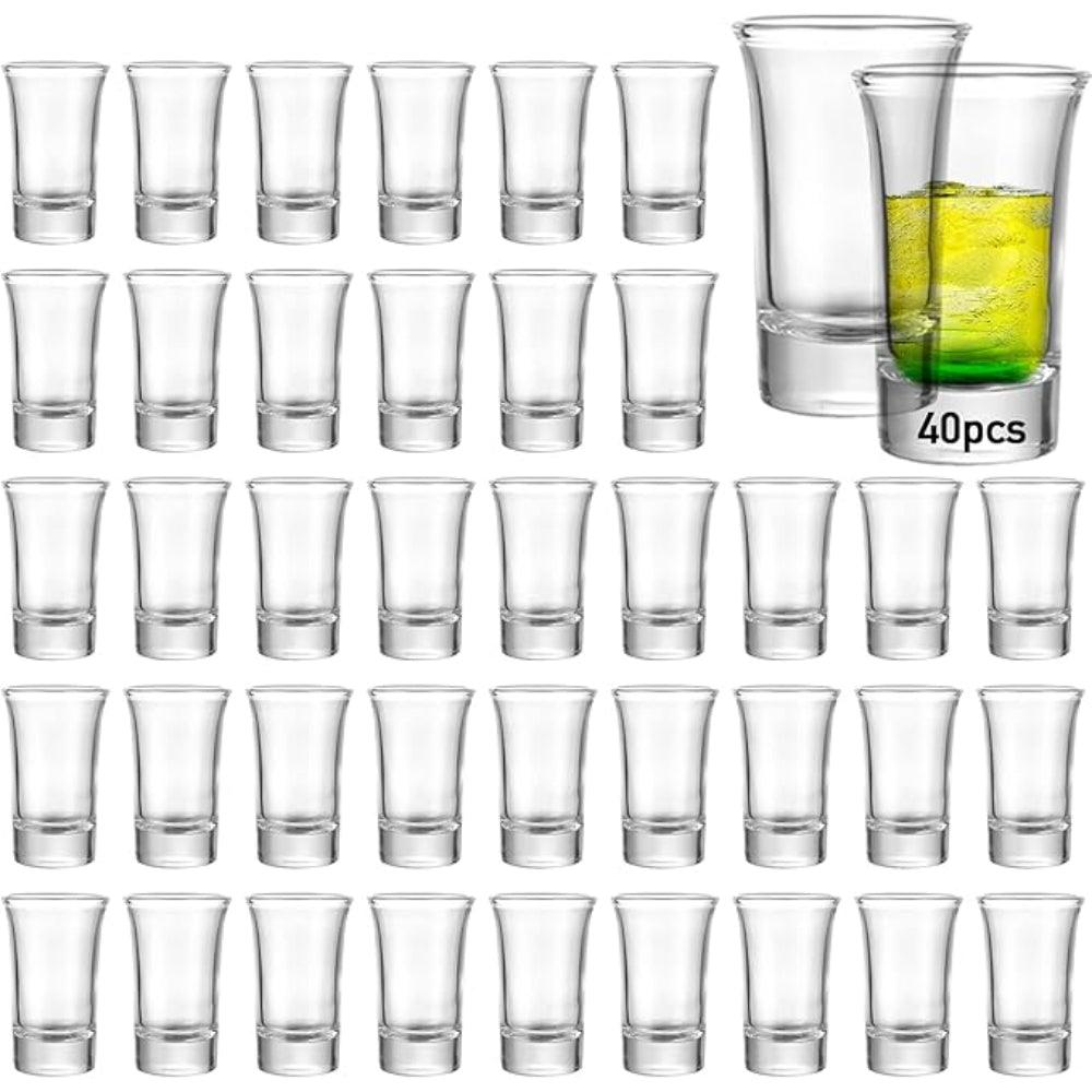 Clear Round Shot Glasses-Mineral Mug