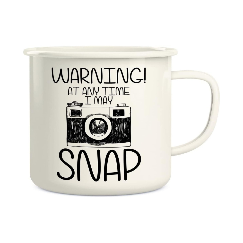 Warning At Anytime I May Snap Text Printed 16 Oz Photography Coffee Mug
