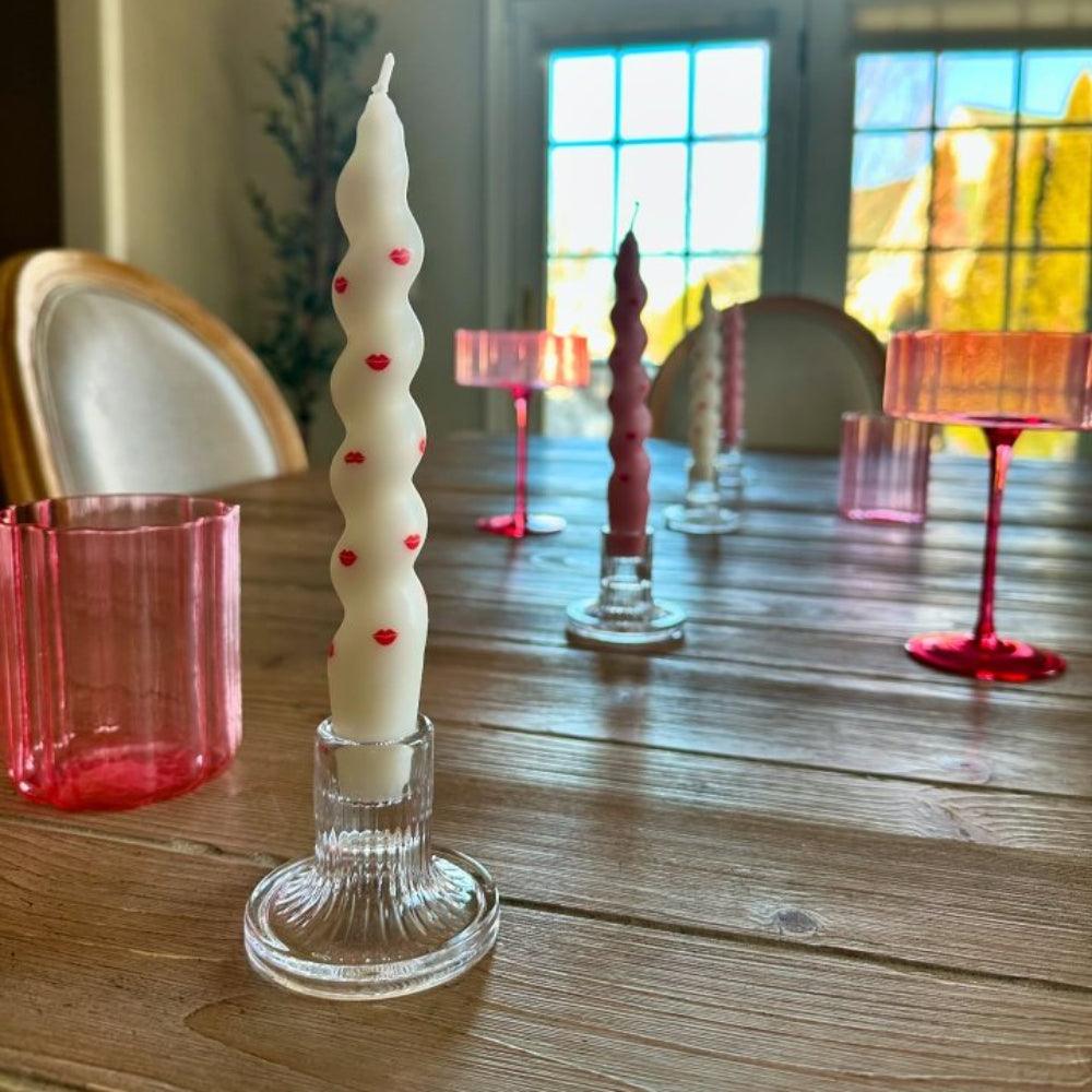 Scalloped Rim Stemmed Glass-Mineral Mug