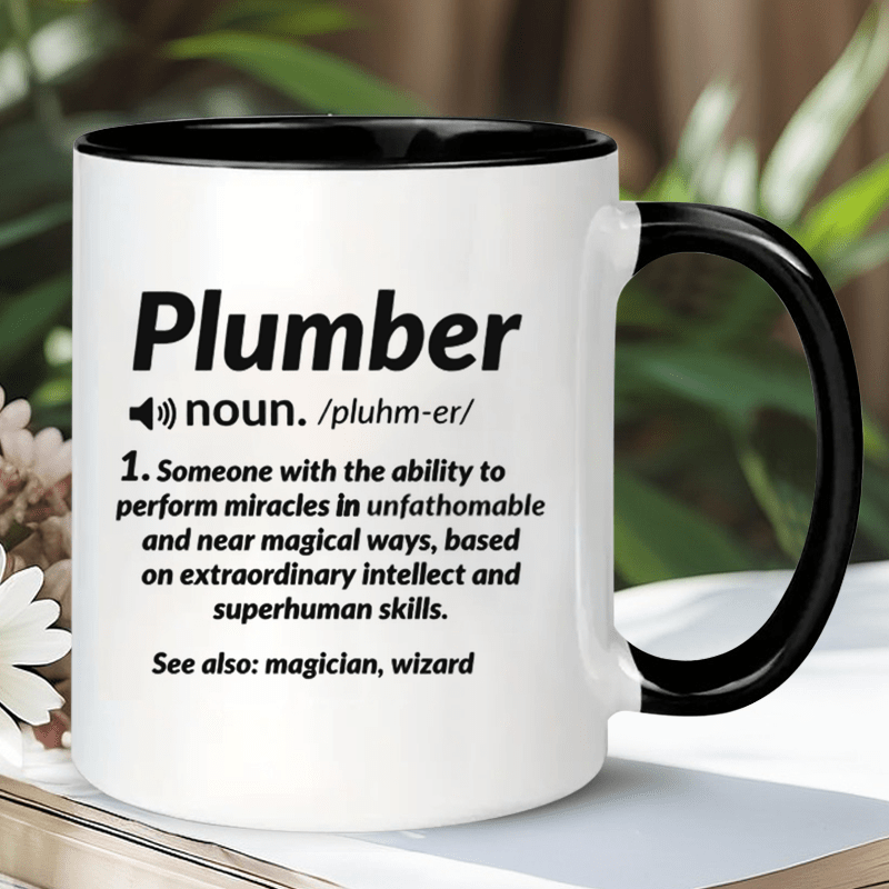 Magical Plumber Gift Ceramic Black Mug