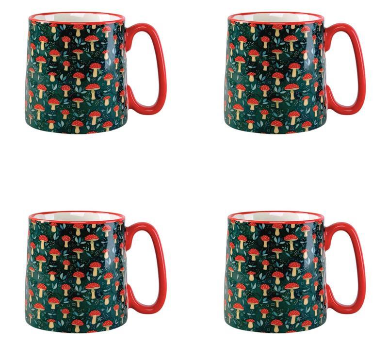 Pack Of 4 Strawberry Street Bella Printed Mug Set