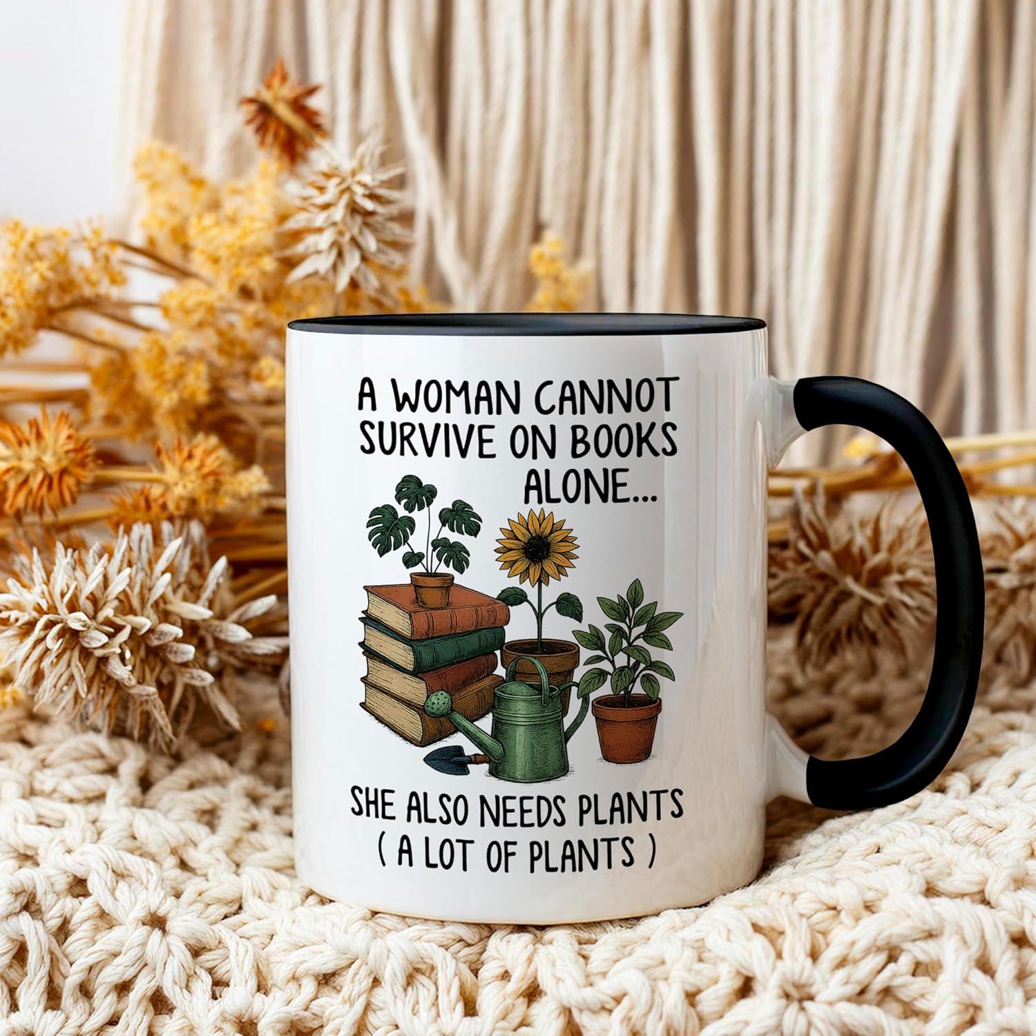Gardening and Reading Lover Coffee Mug Book Lover Gift