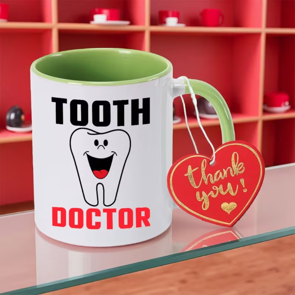 1pc Mystery Doctor Funny Tooth Logo Ceramic Mug 