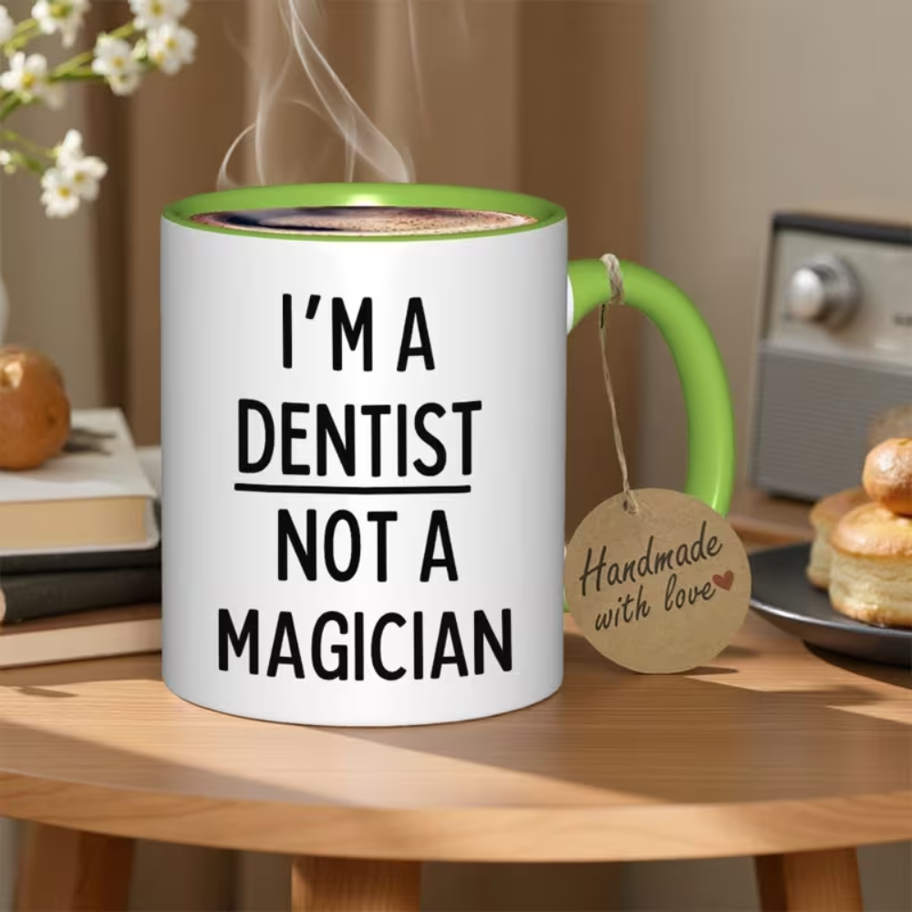 DAYSFunny Dentist Mug "I'm a Dentist Not a Magician" -