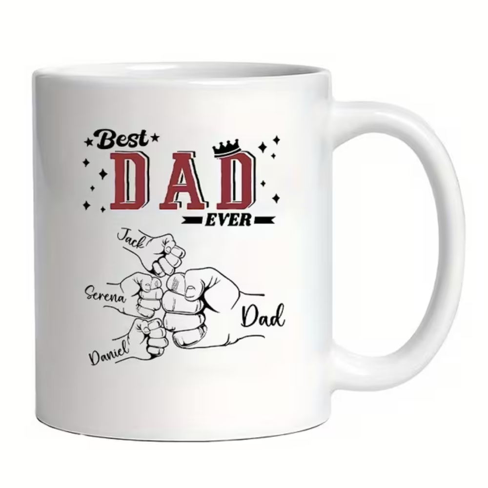 Personalized Photo Coffee Mug for Dad Custom Text Ceramic Drinkware
