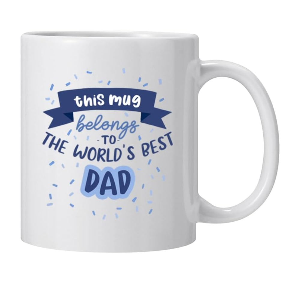 11 oz Ceramic World Best Dad Coffee Mug Funny Gift Drinkware