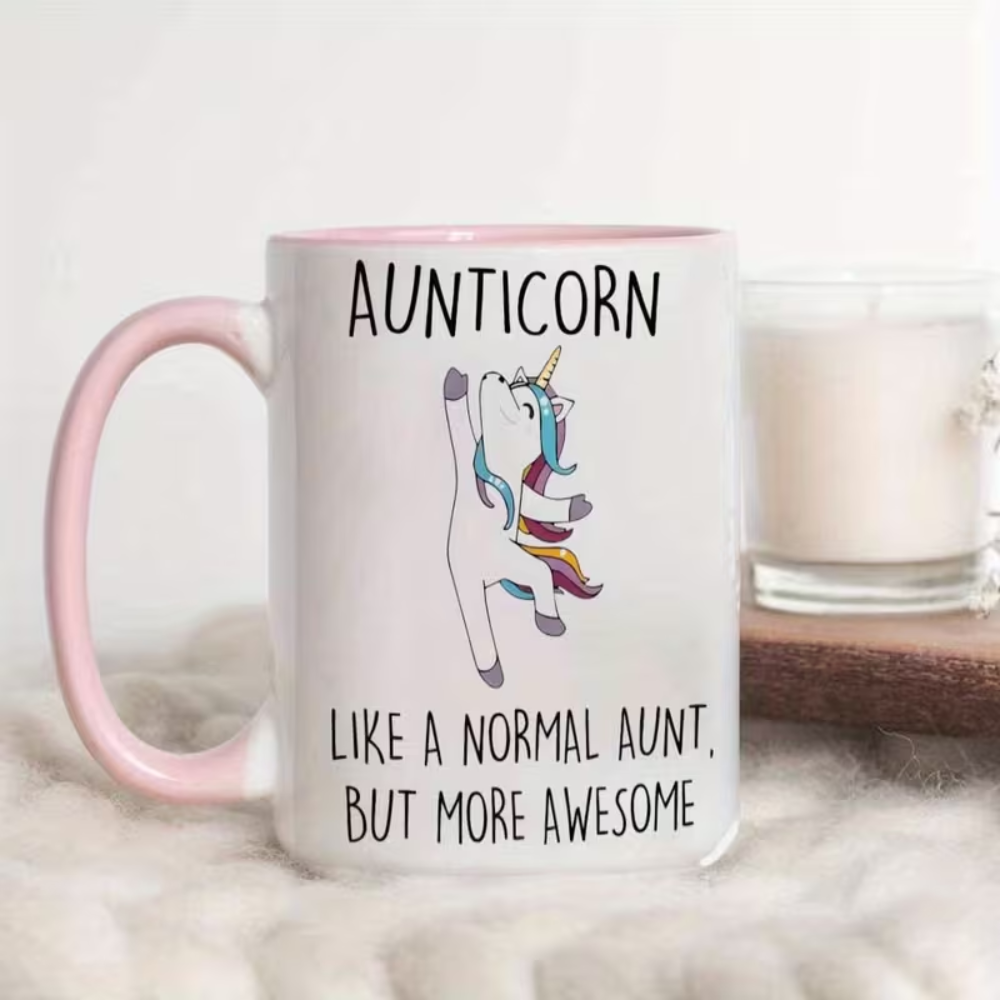 11 oz Ceramic Aunticorn Unicorn Coffee Mug Fun Gift Drinkware 1pc