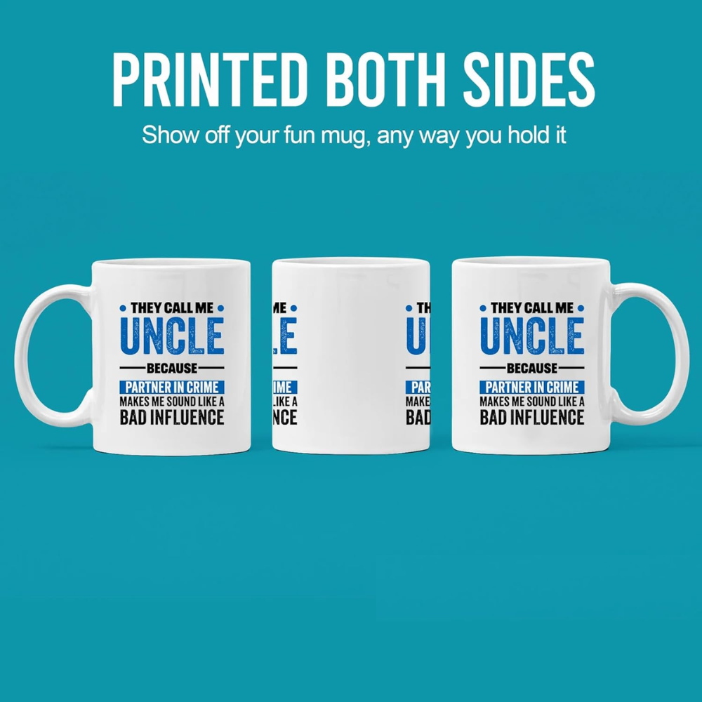 11 oz Ceramic Uncle Partner in Crime Coffee Mug Novelty Drinkware