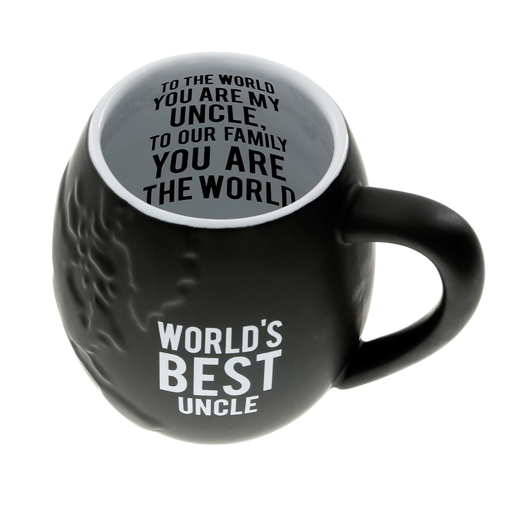 20 oz Ceramic Worlds Best Uncle Globe Shaped Coffee Mug Novelty Drinkware