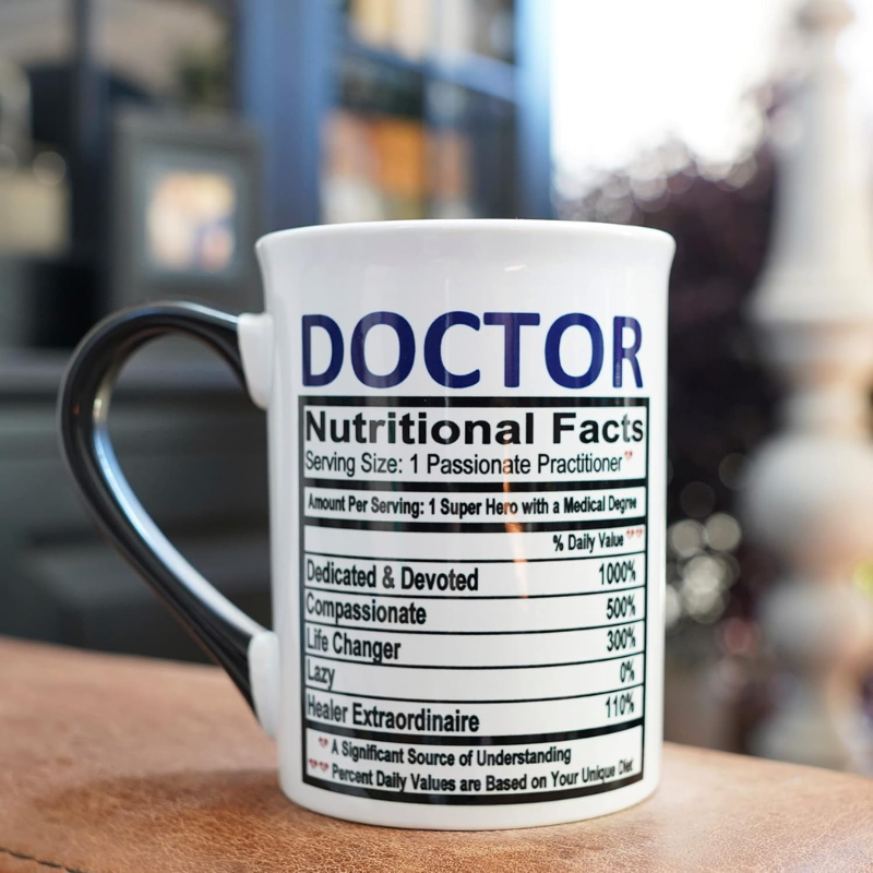Large 16 Oz Medical Coffee Mug White Ceramic Appreciation Gift for Doctor Nurse Dental and Healthcare Workers