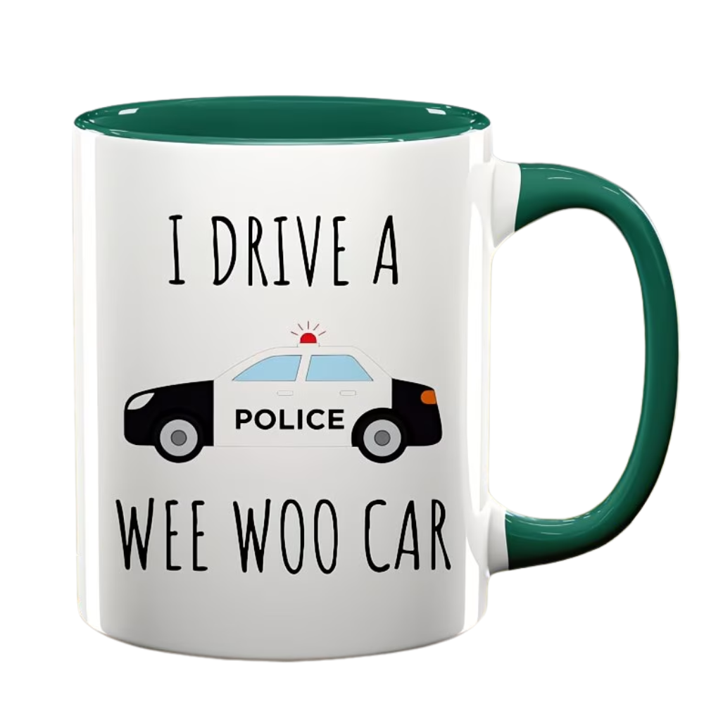 Funny Police Mug, Police Mug, Siren Car Mug