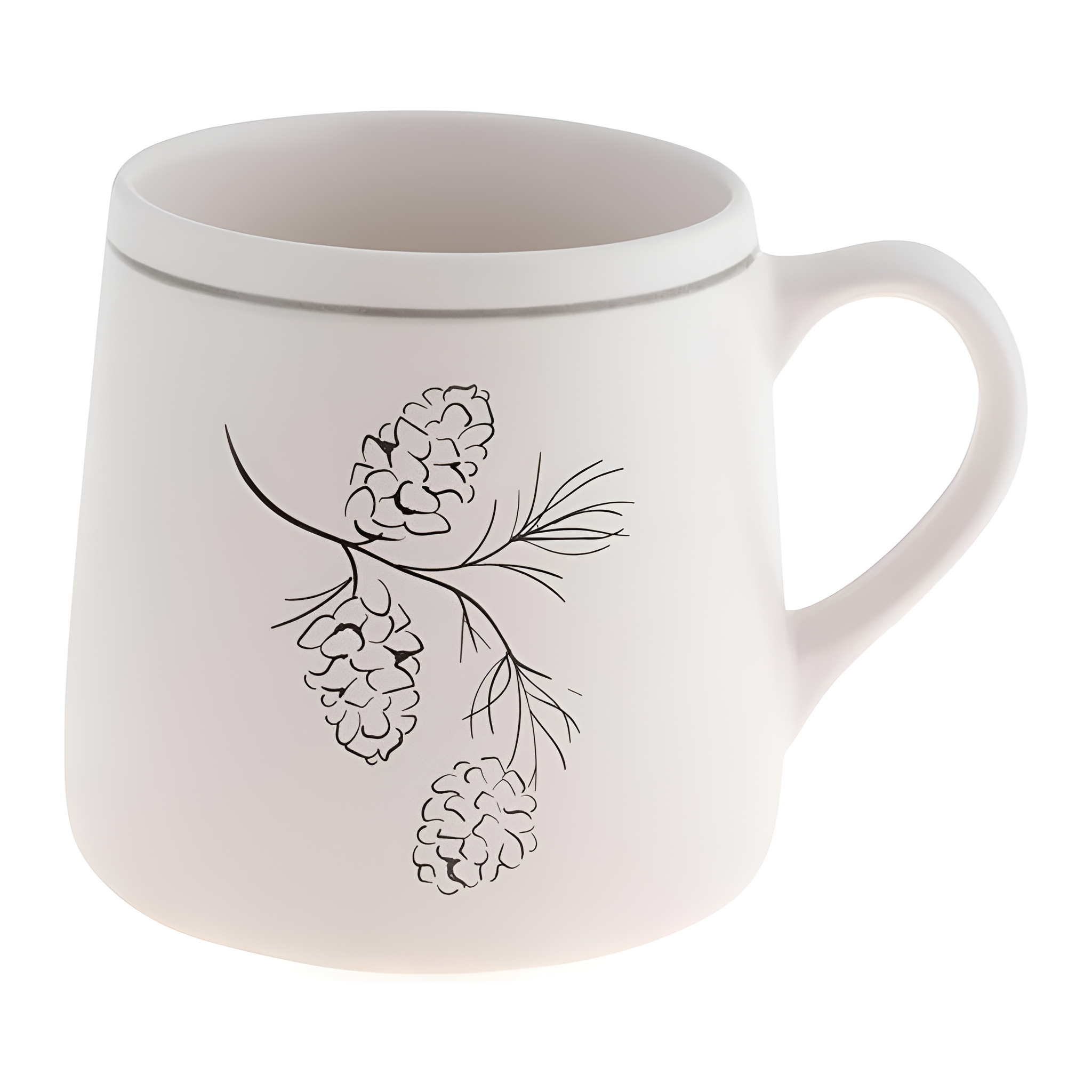 Winter Stoneware Mug With Seasonal Design