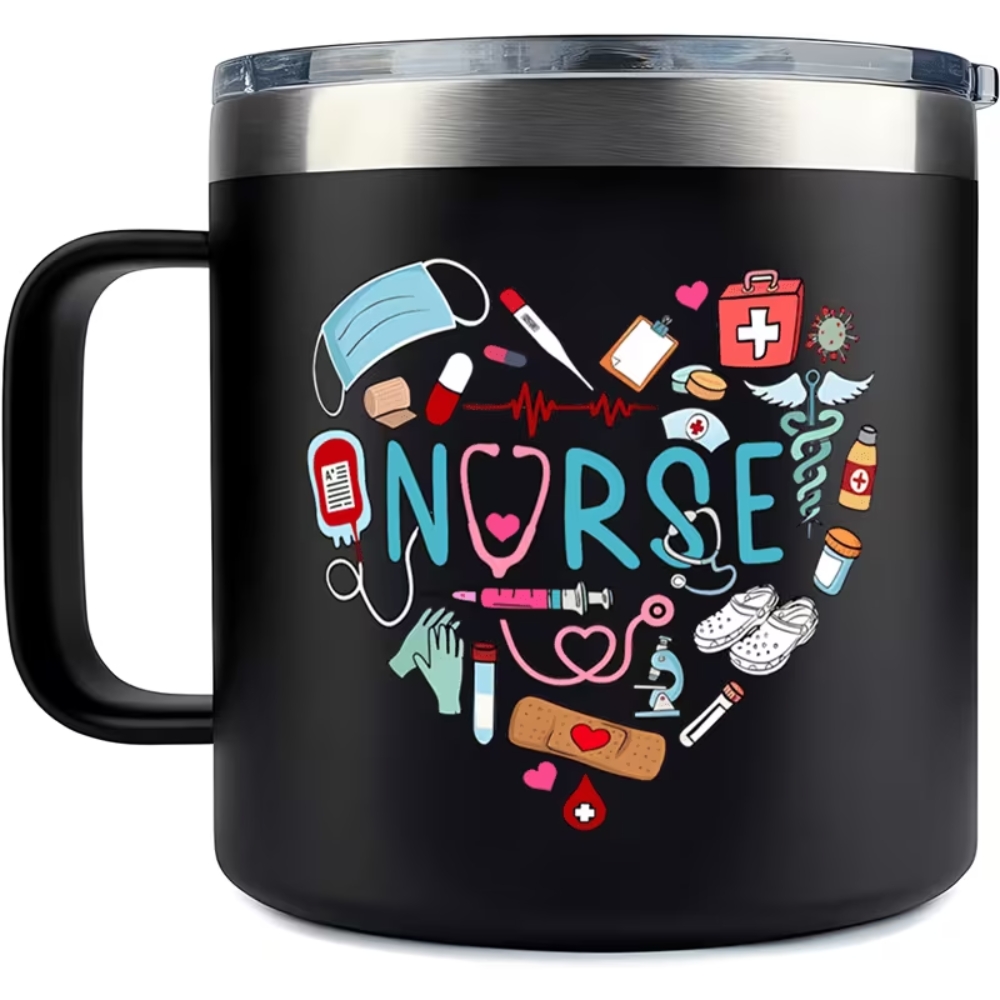 Unique Gift, 14oz Stainless Steel Insulated Mug with Double-wall Vacuum Insulation