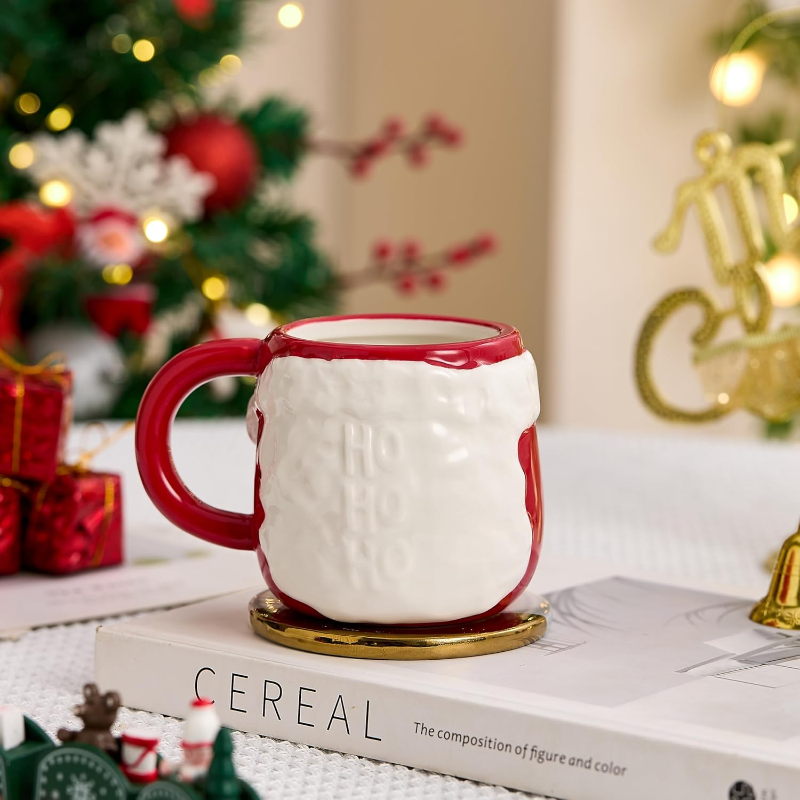 12oz Santa Themed Christmas Mugs