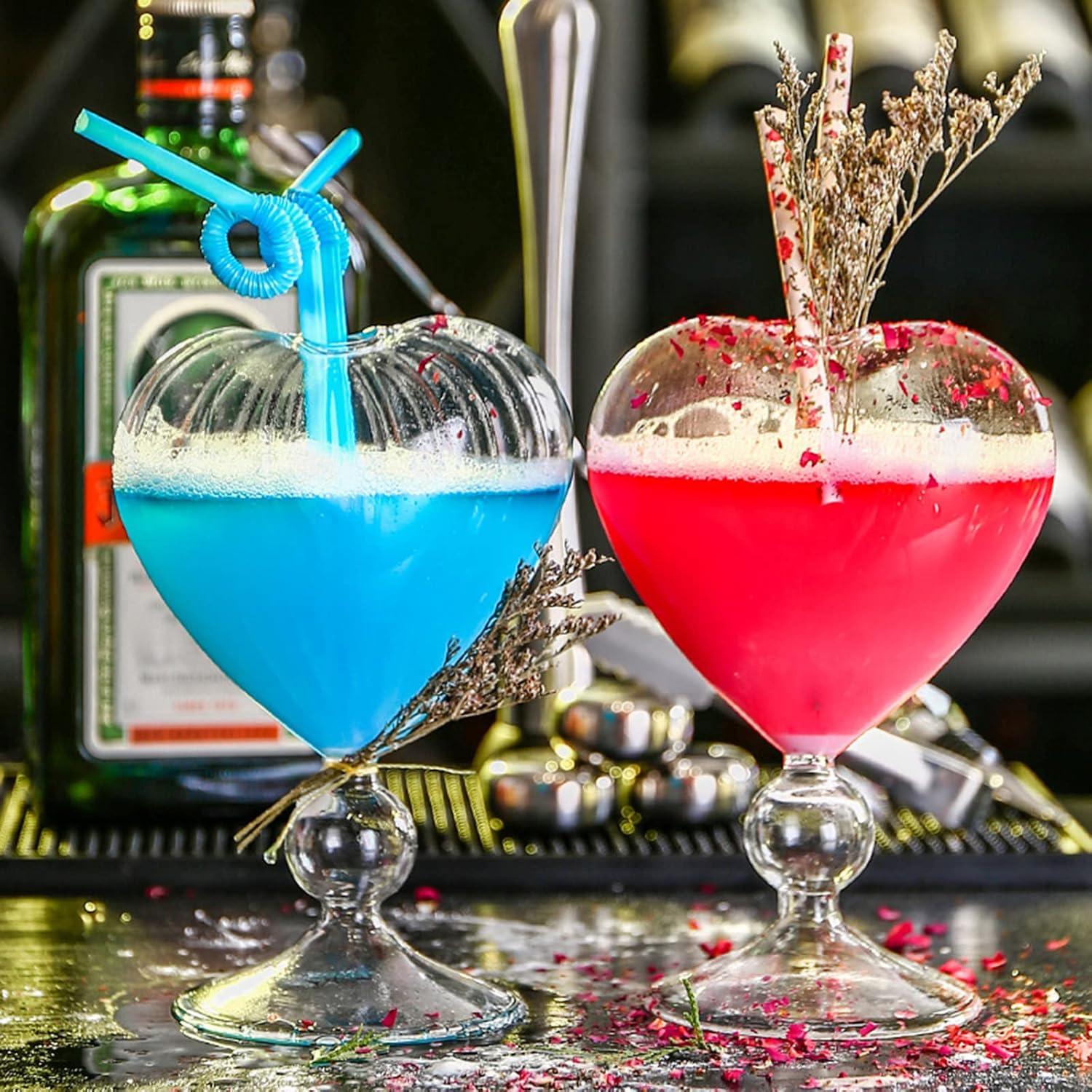 2 Pack Cocktail Glasses With Straws – Drinkware for Every Occasion-Mineral Mug