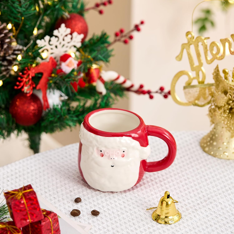 12oz Santa Themed Christmas Mugs