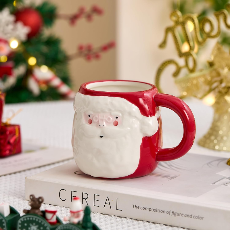 12oz Santa Themed Christmas Mugs