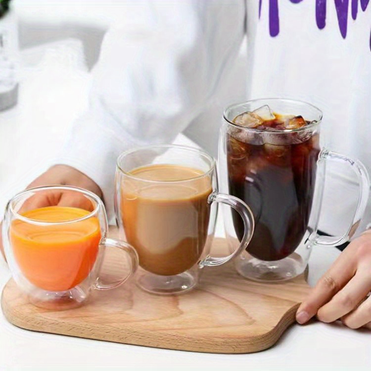 Double-Wall Glass Coffee Mug Set