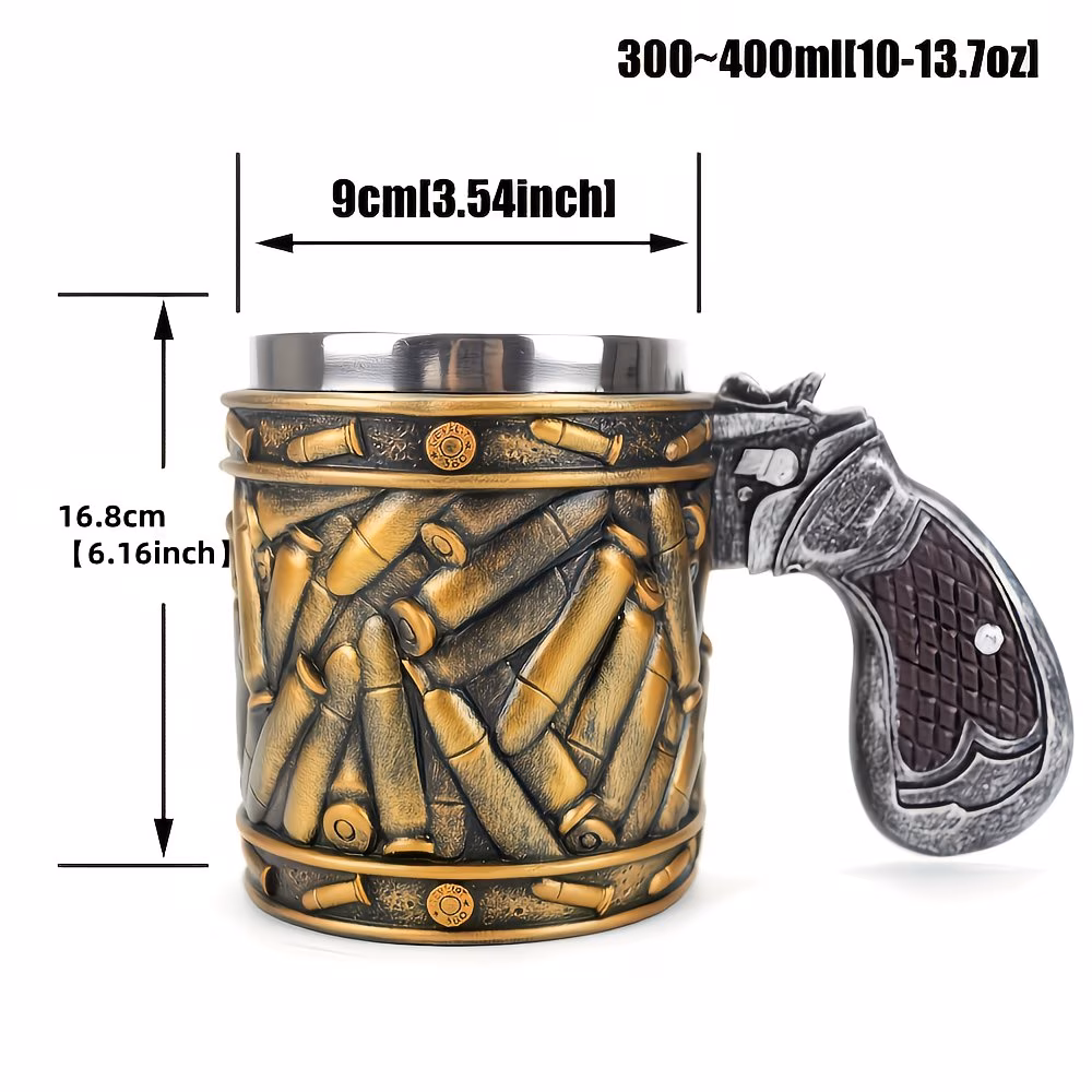 creative handle printed stainless steel mug durable and reusable coffee cup ideal gift for brothers and birthday christmas halloween gift 2