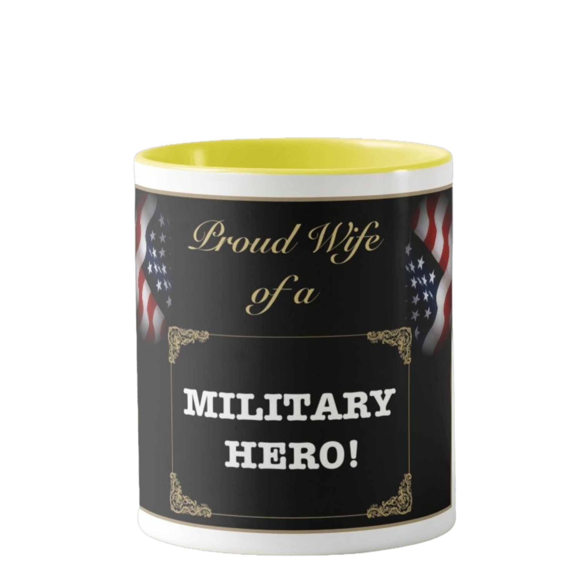 Military Wife Appreciation Text Printed Coffee Mug