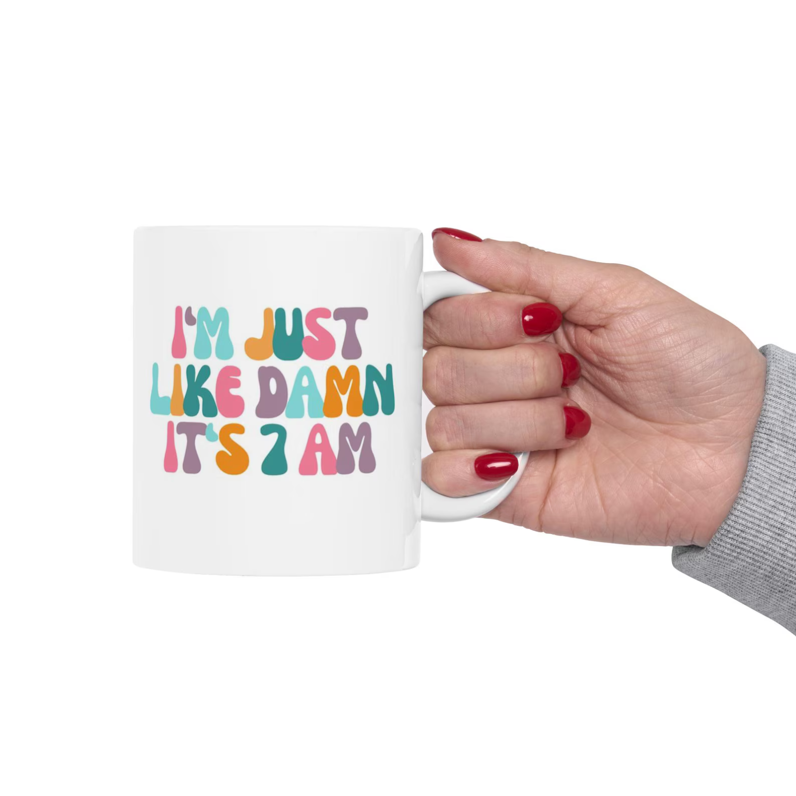 Its 7am Typography Printed Ceramic Mug