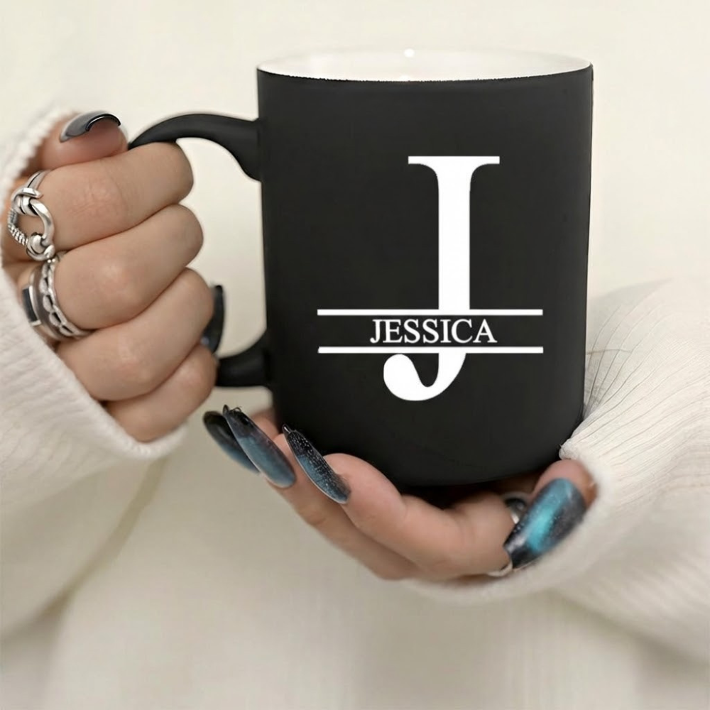 Personalized Letter Ceramic Mug Custom Design